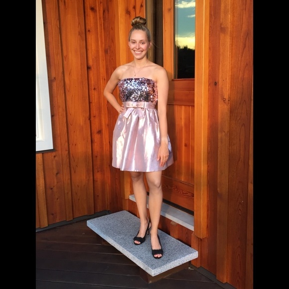 Betsy Johnson  Vintage Pink Sequin Dress - Picture 1 of 13